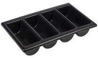 Aps BesteckbehäLter Gn 1/1 Mit 4 FäChern Schwarz