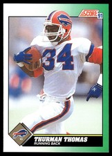 Thurman Thomas 1991 Score #234 Buffalo Bills NFL READ FREE SHIPPING AutographDen