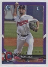 2018 Bowman Draft Chrome Purple Refractor 211/250 Nick Sandlin #BDC-34 6u5