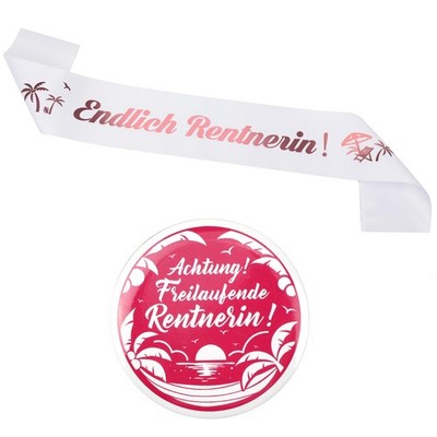 Sash Finally Retired Retirement Sash Retired Button, Farewell Collegiate...