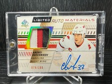 Andrei Svechnikov 2019-20 SP Authentic Limited Game Used Patch Auto #79/100
