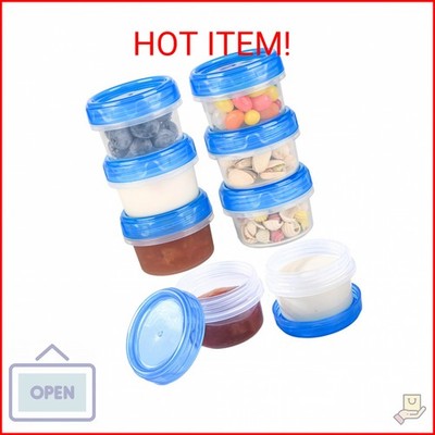 Salad Dressing Containers, [8 Pack*2 oz] Reusable Easy to Open Dressing, Condime