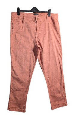 F&F Womens Pink High Waisted Stretch Trousers Regular UK 20 40'' Waist 28'' Leg