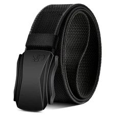 Men's Tactical Belt Nylon Web Stretch Military Hunting Hiking Gift 1.5" Cut