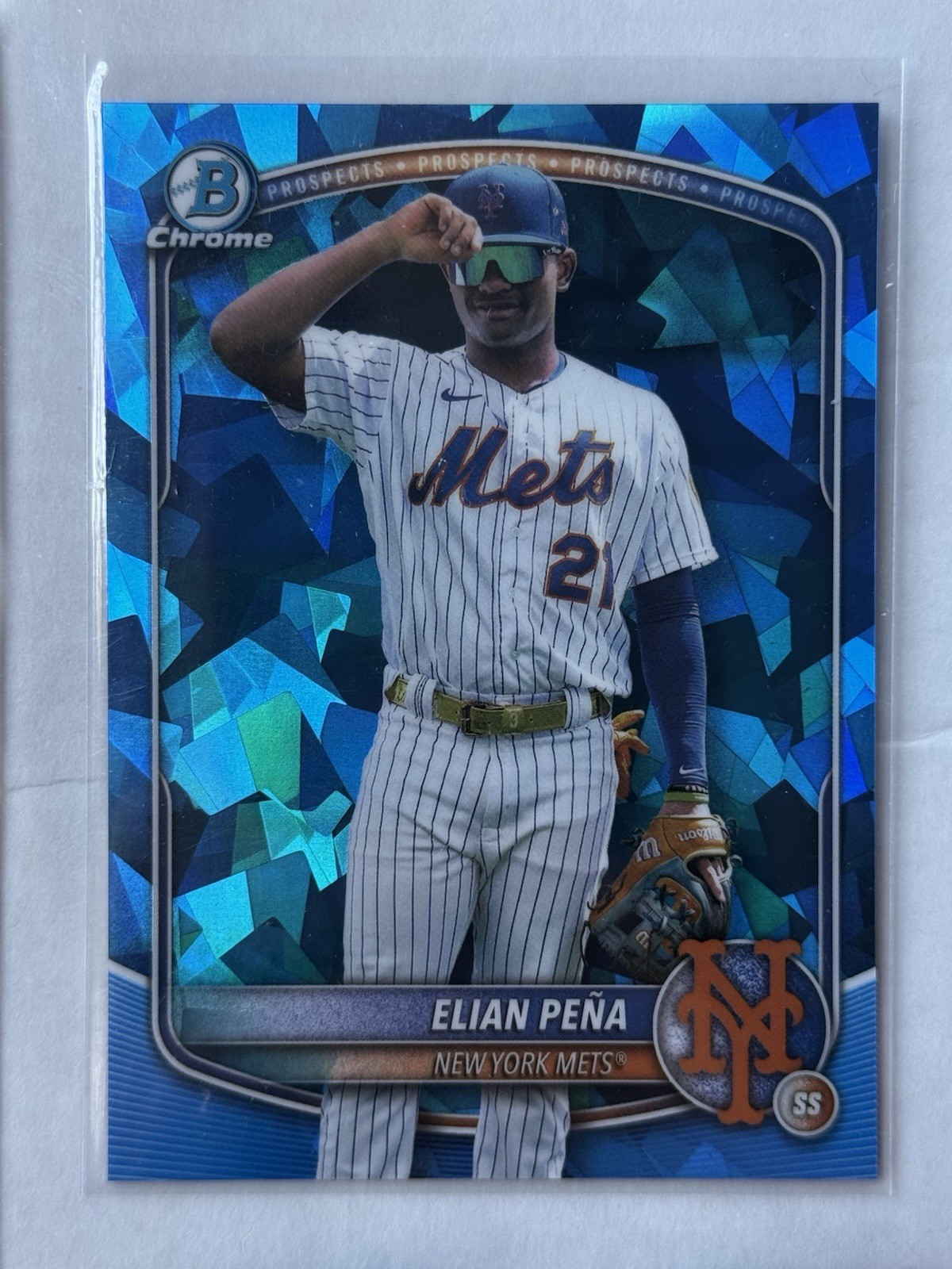 2025 Bowman Chrome Sapphire Edition - Image Variation Elian Pena #BCP-155 Mets