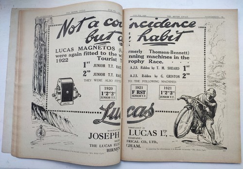 Motor Cycle Magazine 1922 Junior Senior TT Reports, Winners, Engines Ner a Car - Picture 9 of 13