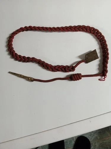 Vintage WW2 era French Military Croix de Guerre Lanyard Fourragere Shoulder Cord