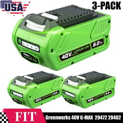 New 3PACK 6.0Ah for Greenworks 40V Battery G-MAX 29472 29462 29252 20202 Tools