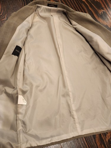 Van Heusen Boys 16 Suit 2 Piece Set Taupe Plaid Jacket Coat Dress Slacks Pants - Picture 12 of 19