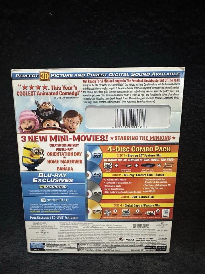 Despicable Me (3D + Blu-ray + DVD 4-Disc Set W/Inserts & Lenticular Slipcover) - Image 2 of 4