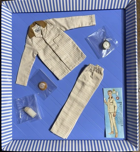 Vintage Barbie Ken Sleeper Set #781 W/ Clock, Bun And Milk!