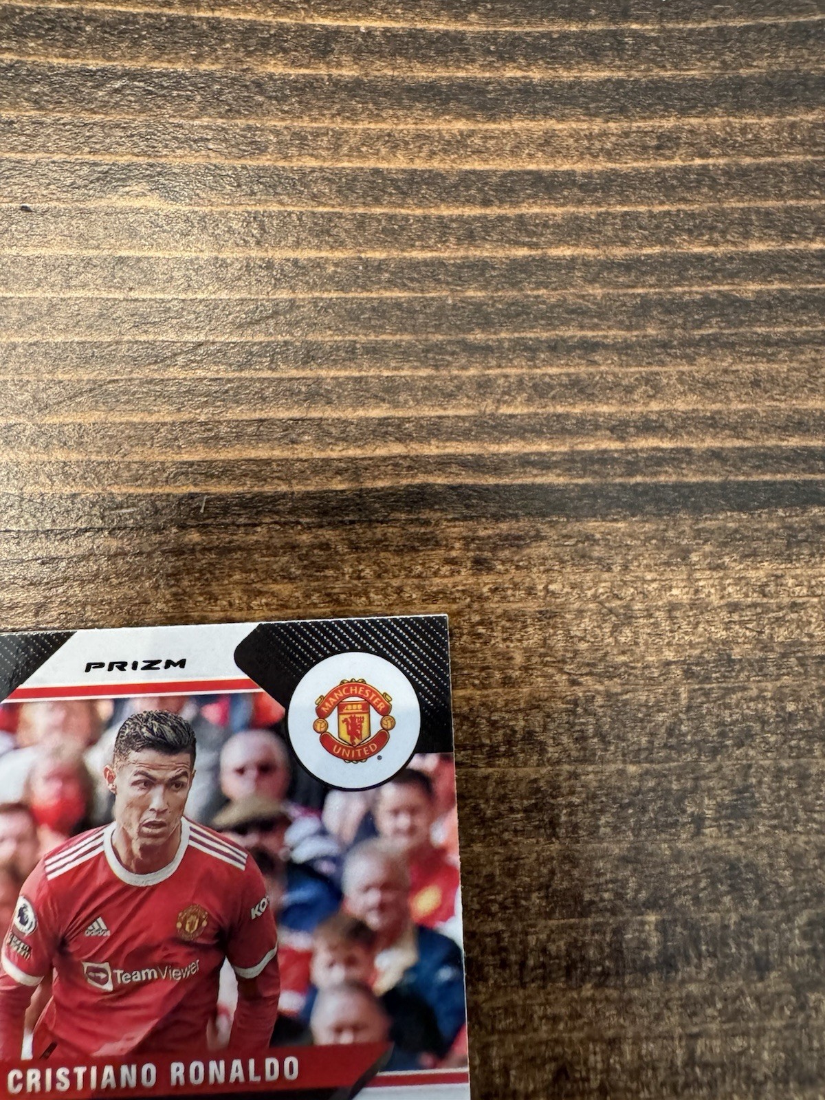 Panini 2021-22 Prizm Premier League Cristiano Ronaldo #283 Red Ice Prizm Man Utd view 8