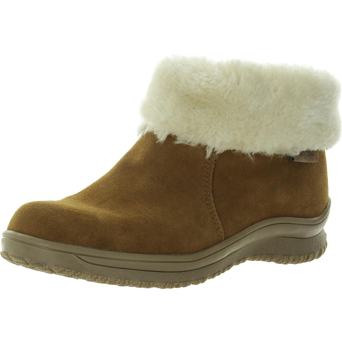 Женские коричневые дубленки Minnetonka с подкладкой из искусственного меха, 6 средних размеров (B,M), BHFO 0244