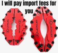 For Lexus Brake Caliper Covers Engraved Abs Plastic Universal Fit 4pcs Red