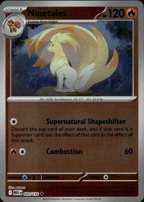 Ninetales Uncommon MEG ME01: Mega Evolution 020/132 LP