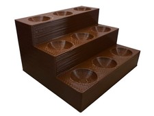 Brown Marble Display - For 5/8" - .72" Marbles - Lot 7385