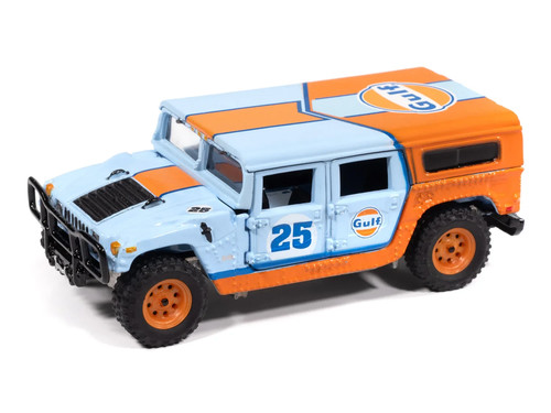 JOHNNY LIGHTNING 1:64 2006 HUMMER H1 LIGHT/DARK BLUE GULF SERIES JLSP415 A&B 2PC - Bild 2 von 6