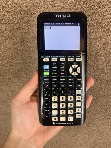 Texas Instruments TI-84 Plus CE Graphing Calculator - Black/Grey /W Charger