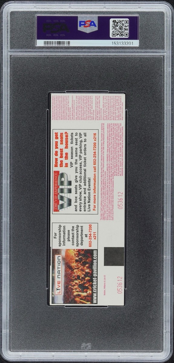 Chris Brown Signed Autographed Ticket “Up Close And Personal” Tour