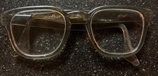 50s-60s Poco USA Horn Rim 2 Key Hole Clear Grey Fade Eyeglasses