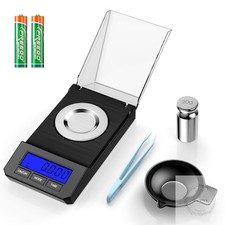 Milligram Scale 50g/0.001g High Precision Mg Scale, Portable Jewelry Scale .001