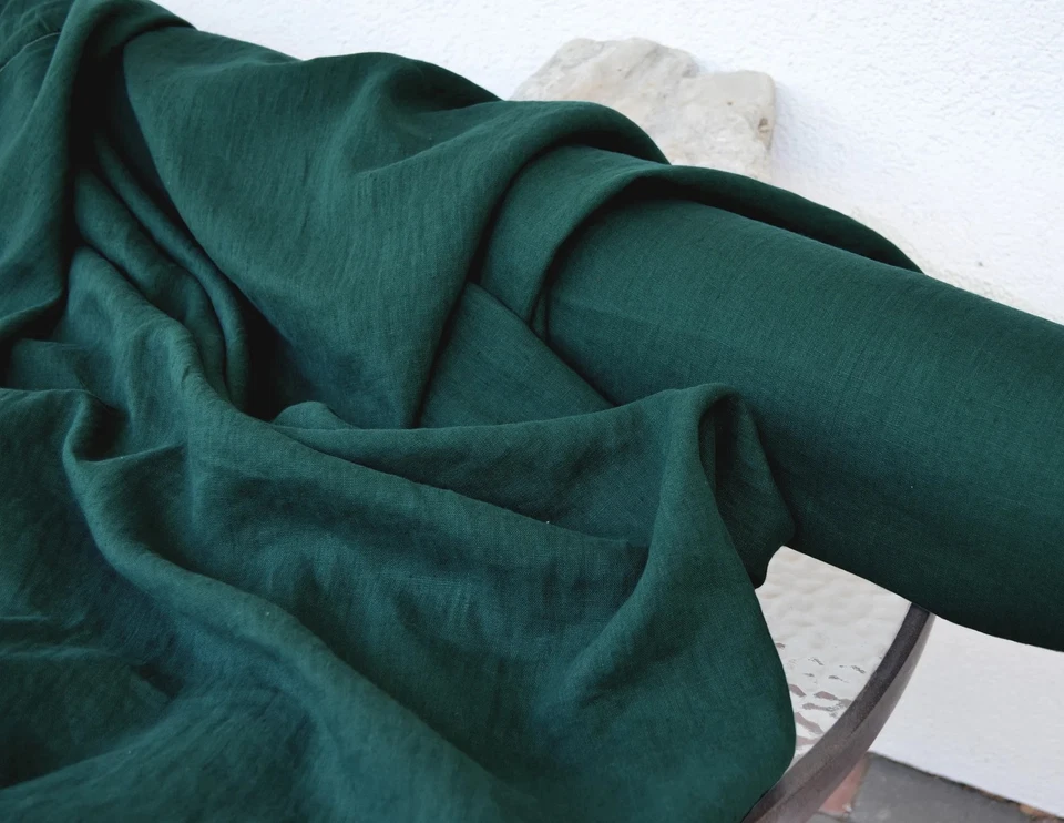 Premium Vanilla Linen Fabric by the Yard | Clothing, Home Décor & Crafts - Image 3 of 4