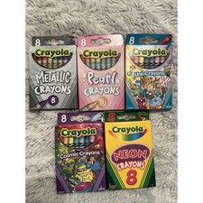 Crayola 8 Count Specialty Crayon Set Metallic Pearl Neon Cosmic Uni-Crayons 5pk