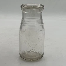Vintage MODESTO MILK COMPANY embossed half pint Bottle California Dairy Rare