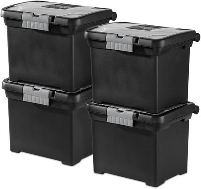 4-Pa Portable File Box, Staable Container for Letter Hanging