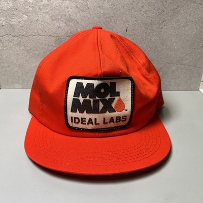 VTG Trucker Hat RED Snapback Cap Farm Feed Seed MOL Mix Labs Patch K-Products