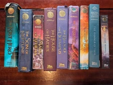 Rick Riordan Book lot 9 books HC/PB: Heros of Olympus 1-5, trials of Apollo, etc
