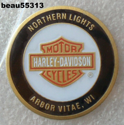 #ad ⭐NORTHERN LIGHTS ARBOR VITAE WISCONSIN HARLEY DAVIDSON DEALER OIL STICK DIP DOT $8.99
