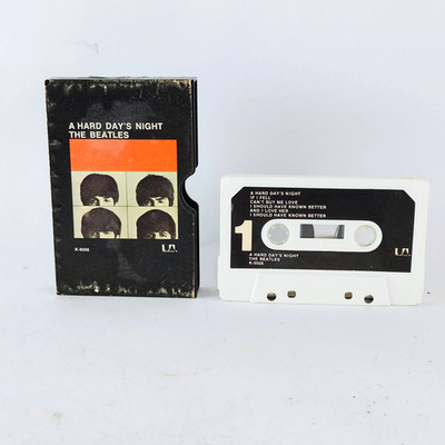 Beatles A Hard Day's Night Cassette UA K9006 Slide Case Paper Label Tape K-9006
