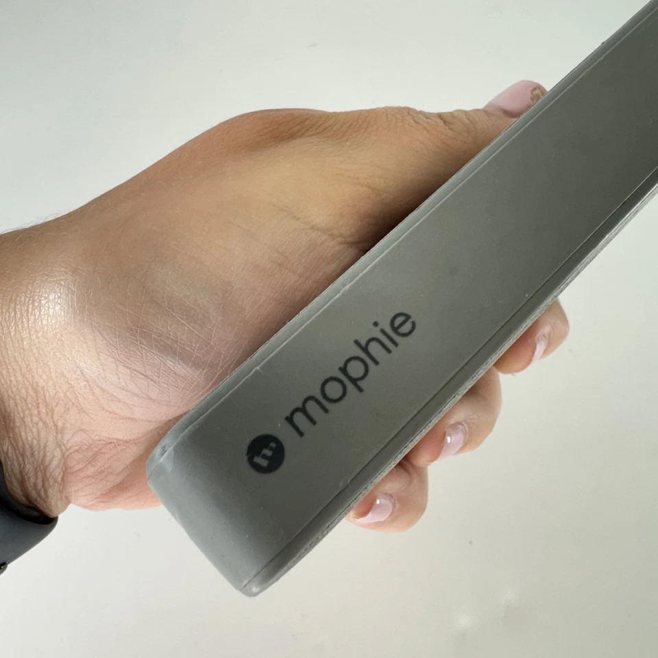 Banco de alimentación cargador portátil Mophie Powerstation 15000 mAh doble USB-C tela gris Foto 4 de 4
