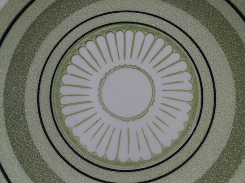 Taylor Smith Taylor Bread Dessert Plates Green Abstract Flower 6.75" Set Of 8 - Picture 3 of 9