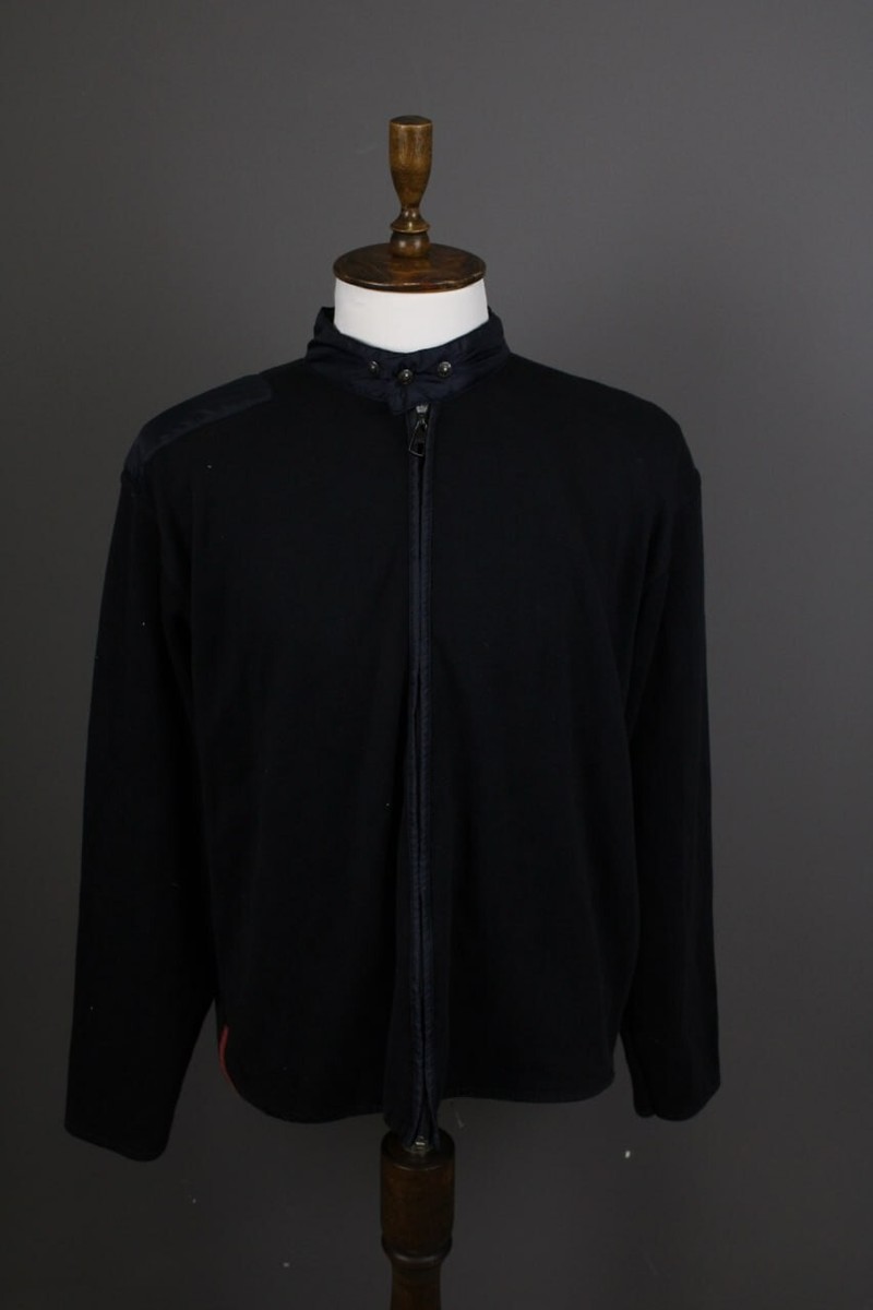 ジャケット・アウター adidas vintage ''High Neck Track Jaket' Adidas Vintage Black Full Zip High Neck Track Fleece Jacket