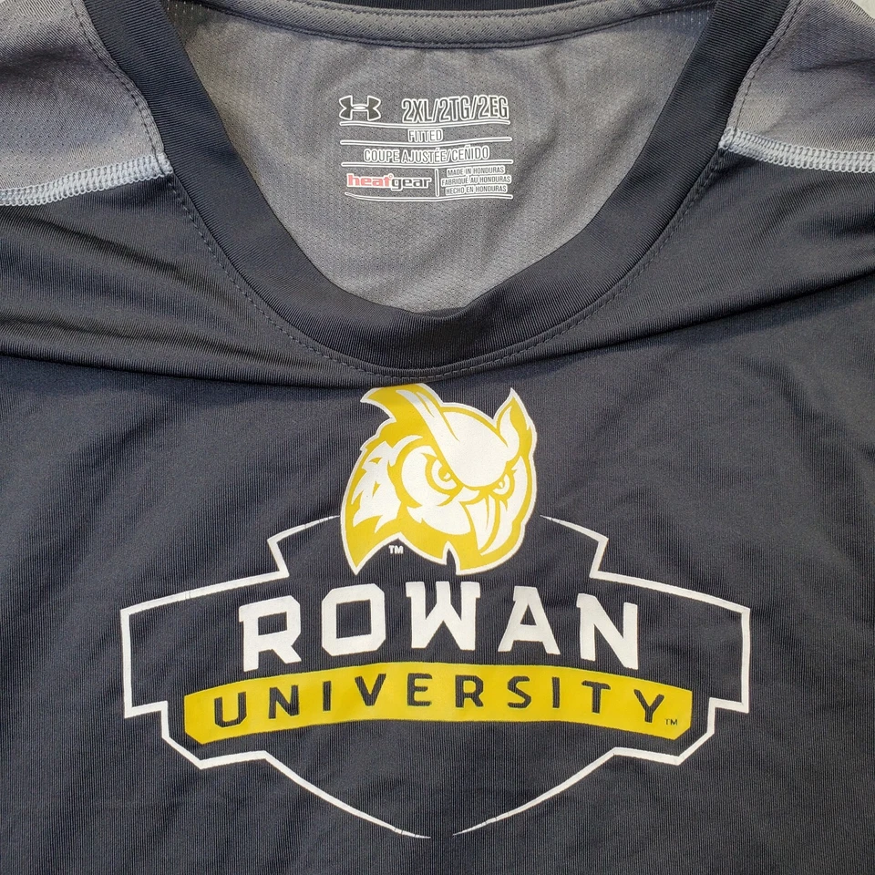 NCAA Rowan Profs Under armour Shirt Football Men 2XL Gray Sports Fitted HeatGear - Image 3 of 4