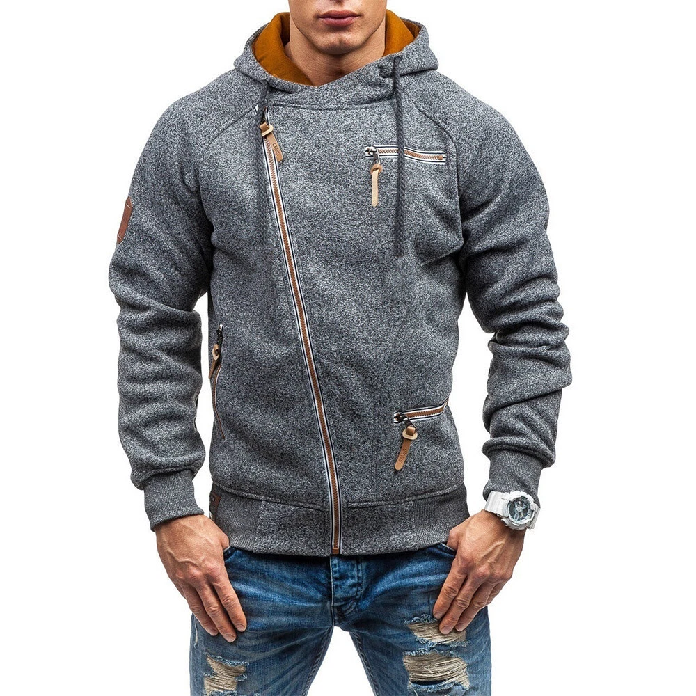 Oblique zipper jacket cheap