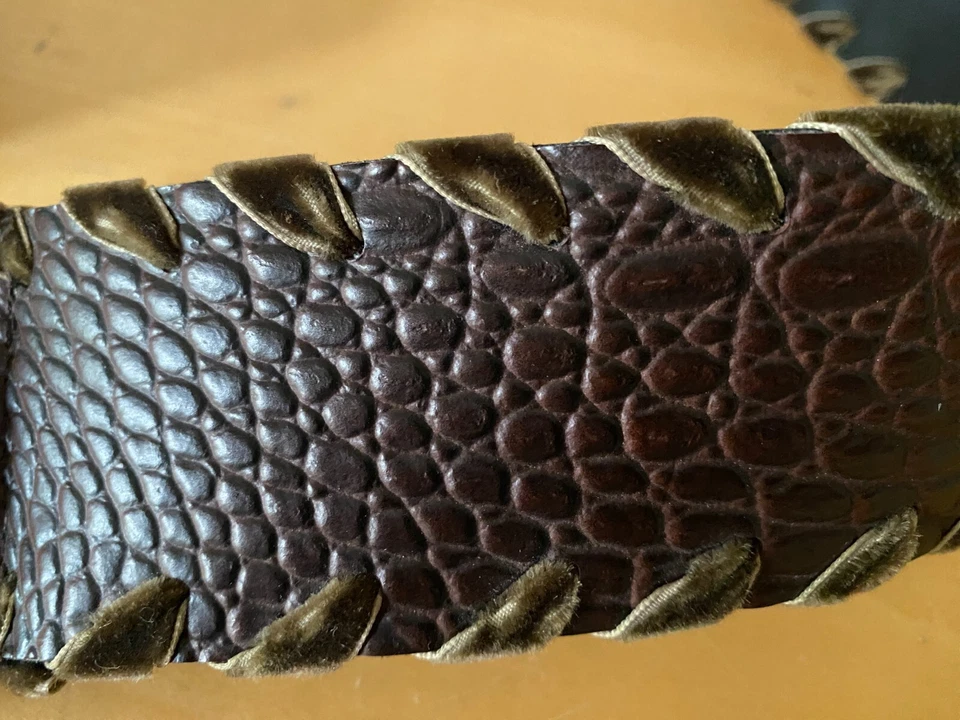 Used - Riemen/Gürtel - Schnalle Metall Mit Stone - Größe 95 - 5 CM Breite - Used - Bild 3 von 4