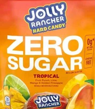Jolly Rancher Zero Sugar Tropical Wrapped Candy 1 Pounds Bulk Hard Candies