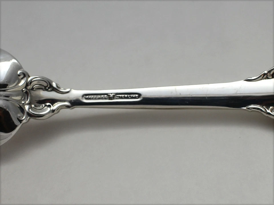 Colher de chá de prata esterlina barroca Wallace Grande - Tamanho europeu pesado - 6 1/8" - Imagem 3 de 3
