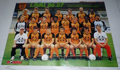 POSTER GEANT MONDIAL FOOTBALL STADE LAVAL TANGOS 1986-1987 / MARTINI