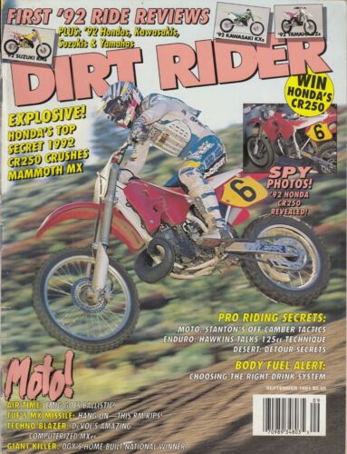 DIRT RIDER - September 1991 - Steve Lamson / 1992 Honda CR250 / ATK350 - Bild 1 von 3