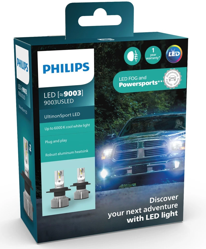 OpenBox UltinonSport LED White H4 9003 Two Bulbs Headlight Replace High Low Beam - Image 2 of 4