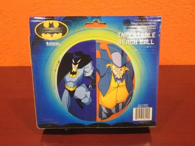 1992 DC COMICS THE BATMAN CARTOON INFLATABLE BEACH BALL MIB UNUSED