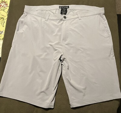 Travis Mathew Golf Shorts Men's 42 Gray Polyester Blend Stretch