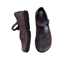 Dansko Dark Taupe Suede Mary Janes Womens Euro 39 US 8.5-9