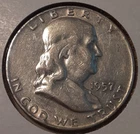 1957-D Franklin US Half Dollar Denver Mint 50c 90% silver (#33-R11)