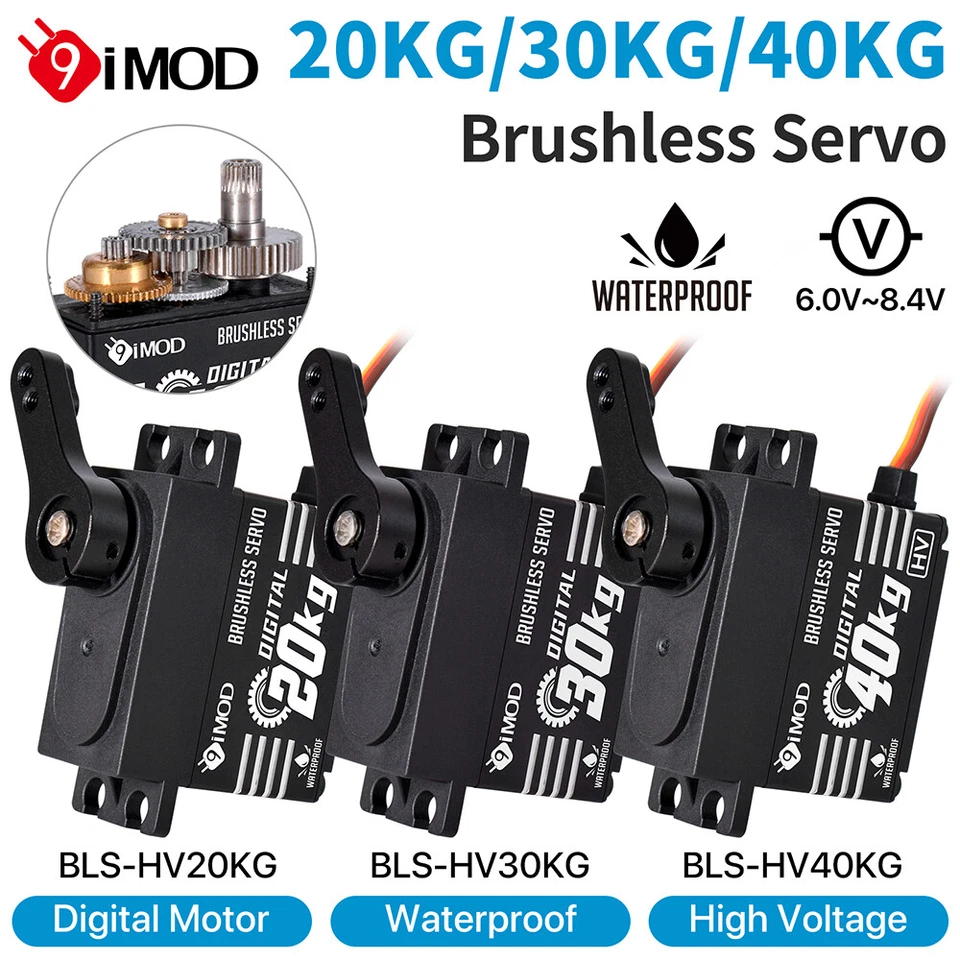 9IMOD 20KG 30KG 40KG 180° 270° Metal Gear Digital Brushless Servo HV for RC Car - Image 4 of 4