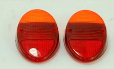 Tail Light Lens Red/Amber Left & Right Side Fits Volkswagen Type1 Bug 1962-1967